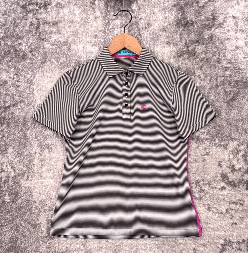 G/FORE Polo Shirt XS Womens Performance Golf Striped